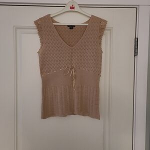 Le Chateau Beige Knit Blouse
